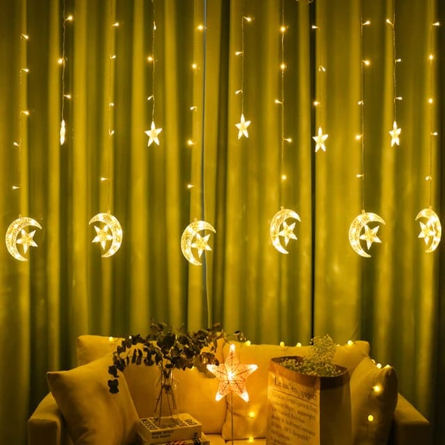 LED STAR CURTAIN STRING LIGHTS 3.5 METERS