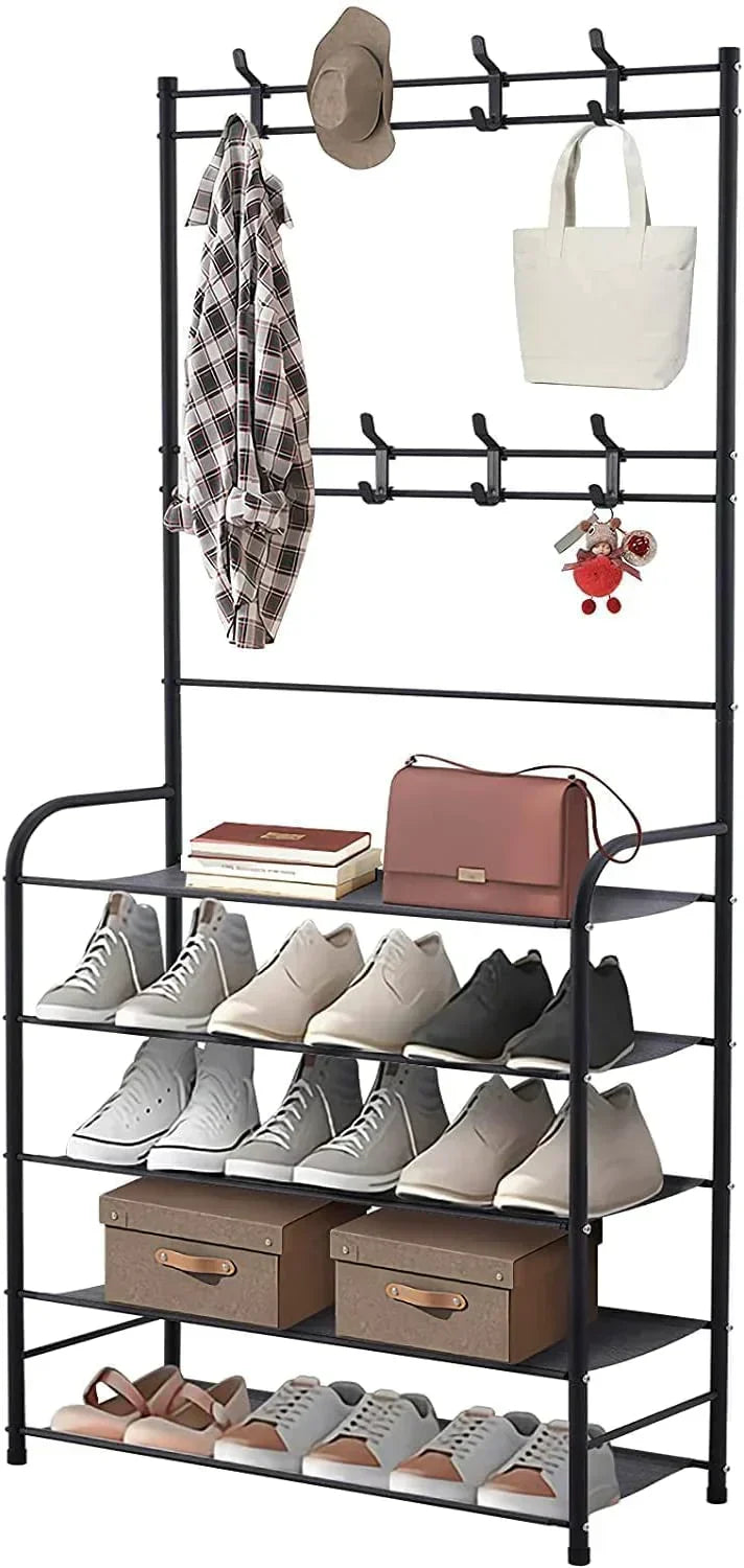 COAT RACK STORAGE SHELF SHOE RACK