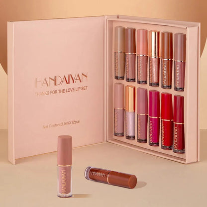 Handaiyan 12-Piece Lip Gloss & Matte Lipstick Set