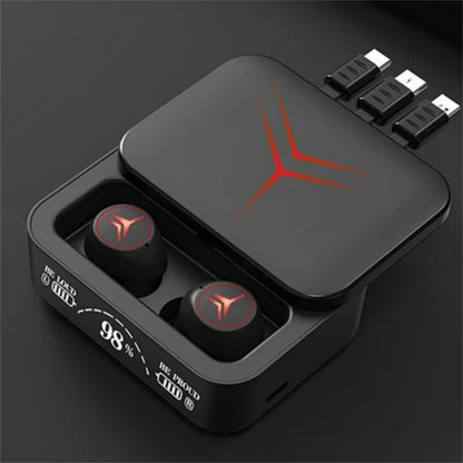 M88 V5.3 Dual Mode Zero Delay LED Display Wireless Earbuds With Power Bank Option