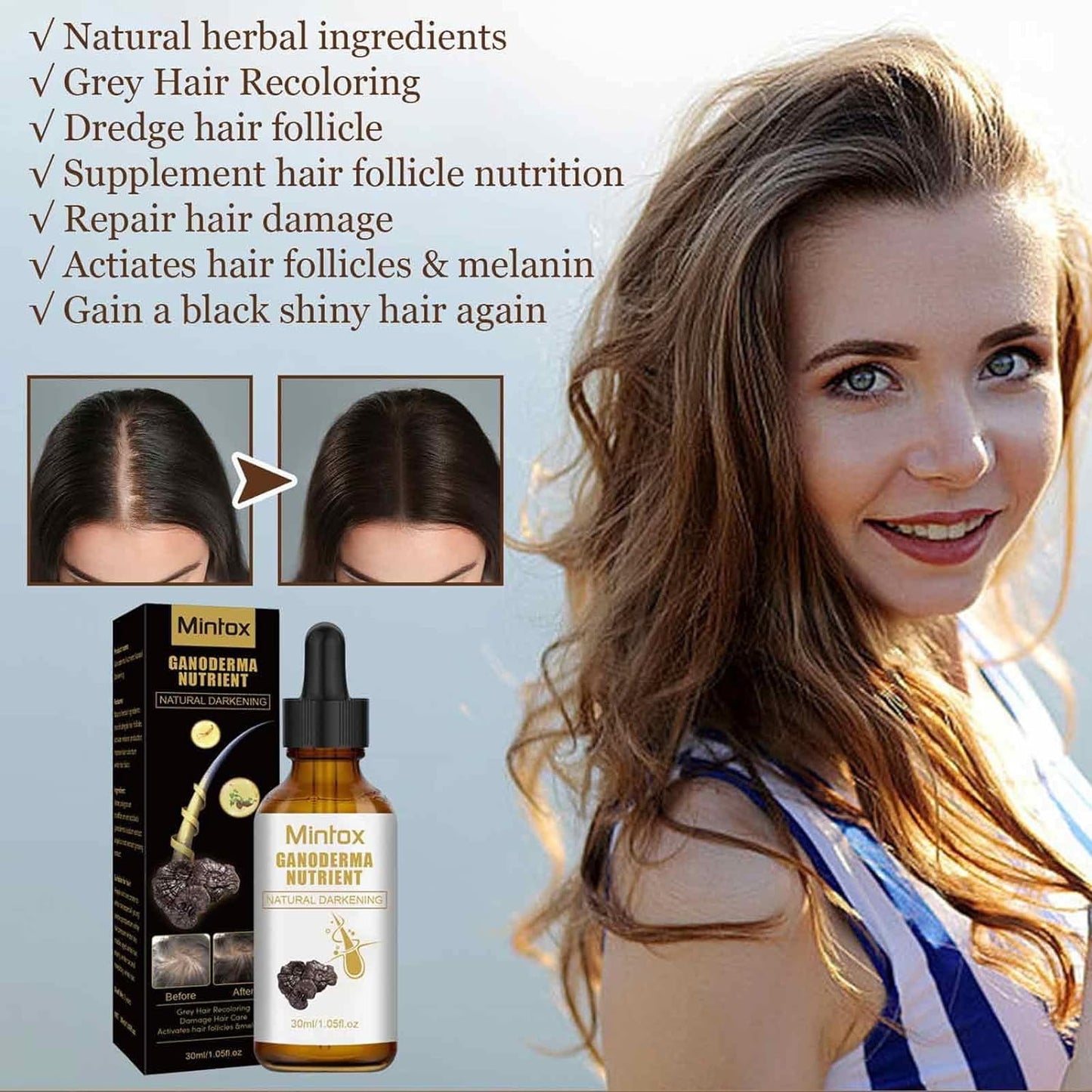 Organic Ganoderma Anti-Grey Hair Serum