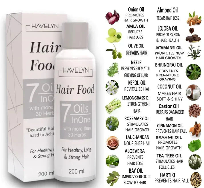 Hair Food - 7 in 1 Oils For Hair Growth & Volume