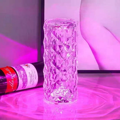 BUY 1 GET 1 FREE USB TOUCH CRYSTAL DIAMOND TABLE LAMP WITH COLOUR LIGHTING