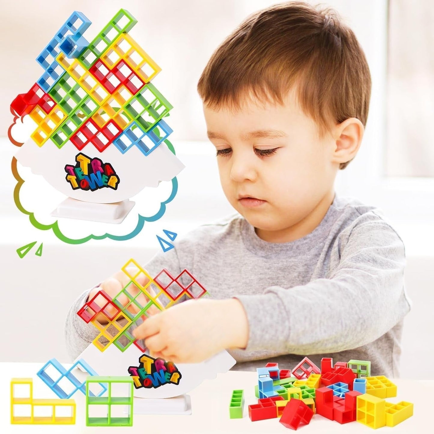 Building Block Toys | Puzzle Board Game For Kids | Brain Game Building Block Intelligence Educational Gift