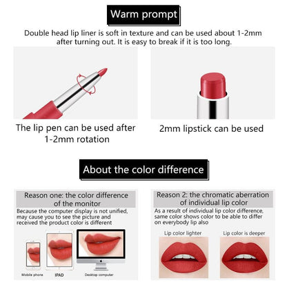 Miss Rose 2 in 1 Lip Liner and Lipstick pack of 4
