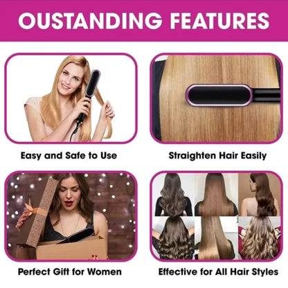 2-IN-1 HAIR STRAIGHTENER CURLING PROFESSIONAL STYLING BRUSH